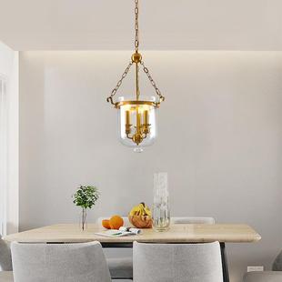 美234式 复古名蜡烛工业风宿过道厅玄餐关走廊个玻性多头璃圆桶吊