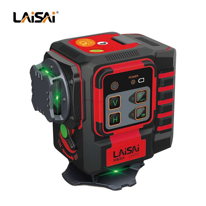 莱赛30周年纪念款12线LSG6652绿光地墙仪室外爆闪细线红外水平仪