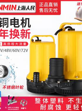 上海人民VVVVV直流潜水泵鱼缸泵耐腐蚀电动车抽水泵