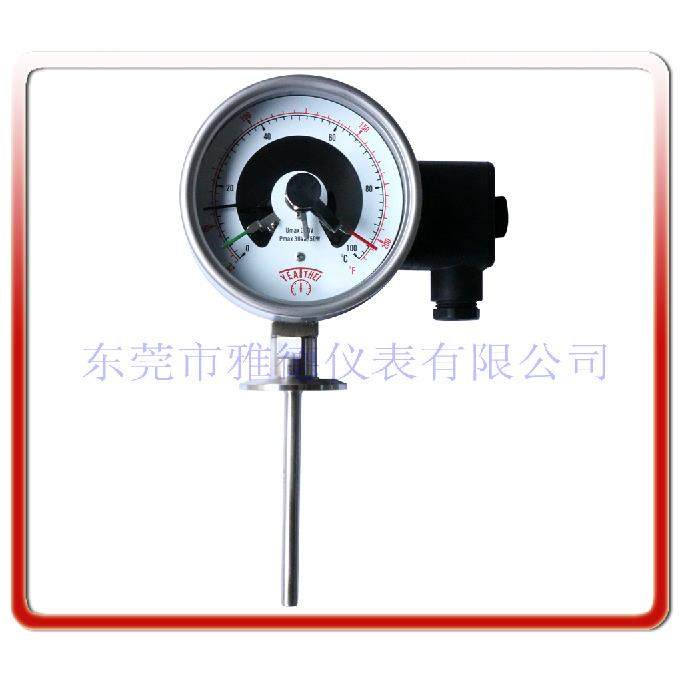 温度计厂家直销出口型100MM全不锈钢电接点双金属温度计温度表