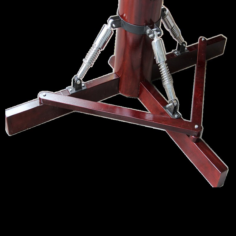 粤武咏春拳木人桩避震弹簧叶问y桩落地三角减震武术桩一体实木活