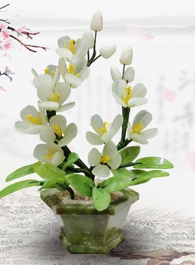 玉雕玉石工艺品客厅家居饰品玉A器博古架盆景餐厅现代中国风摆件