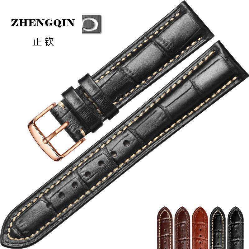 适用VETOO手表配件 小牛皮真皮表带 玫瑰金针扣 男代用美度名士西