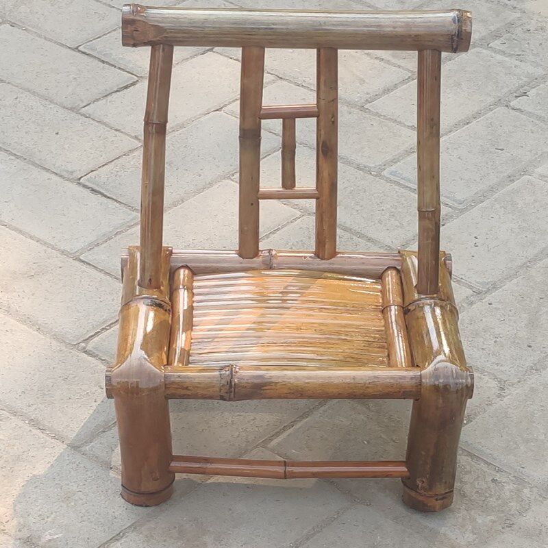 竹椅子靠背椅午休躺椅折叠椅化妆椅摇椅簸箕儿童款家用椅竹编制品