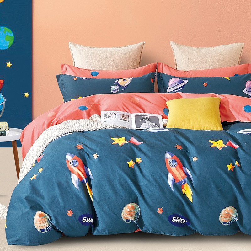 洁梦雅磨毛床单单件纯棉儿童卡通1.2米单人双人1.5m床1.8全棉被单