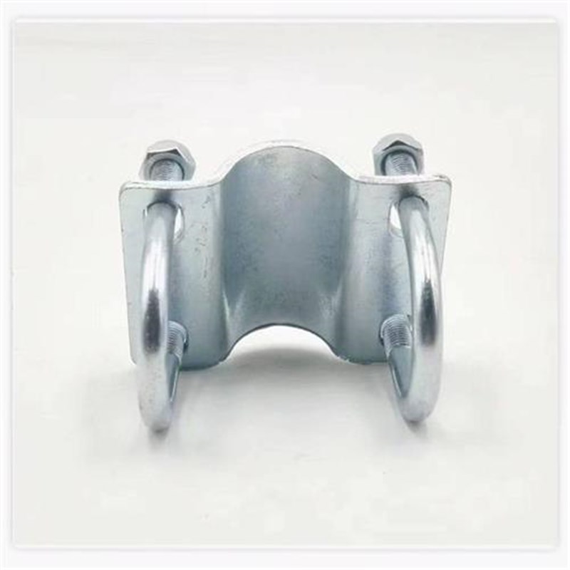 双丝盖板十字U型管卡大棚抱箍双U型卡扣镀锌钢管连接件脚手架扣件