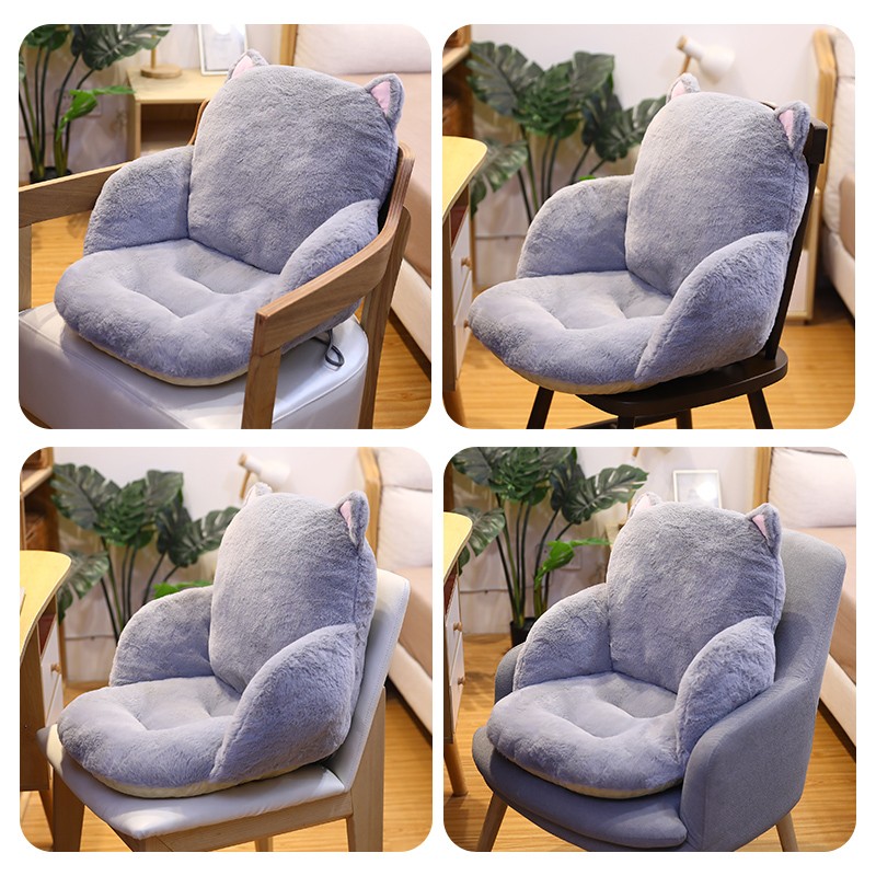 坐垫办公室久坐屁垫靠垫一体学生椅子垫子冬季椅垫靠背垫超软加厚