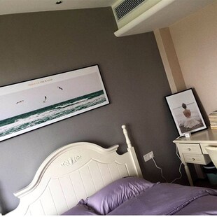 0597现代简约公寓卧室家庭睡房床头背景墙横幅挂画装饰画主卧壁画