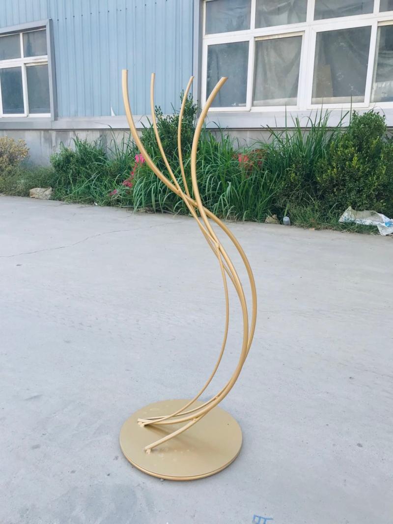 新款婚庆道具花器弧形婚庆桌花插花摆件婚礼现场舞台t台路引架子