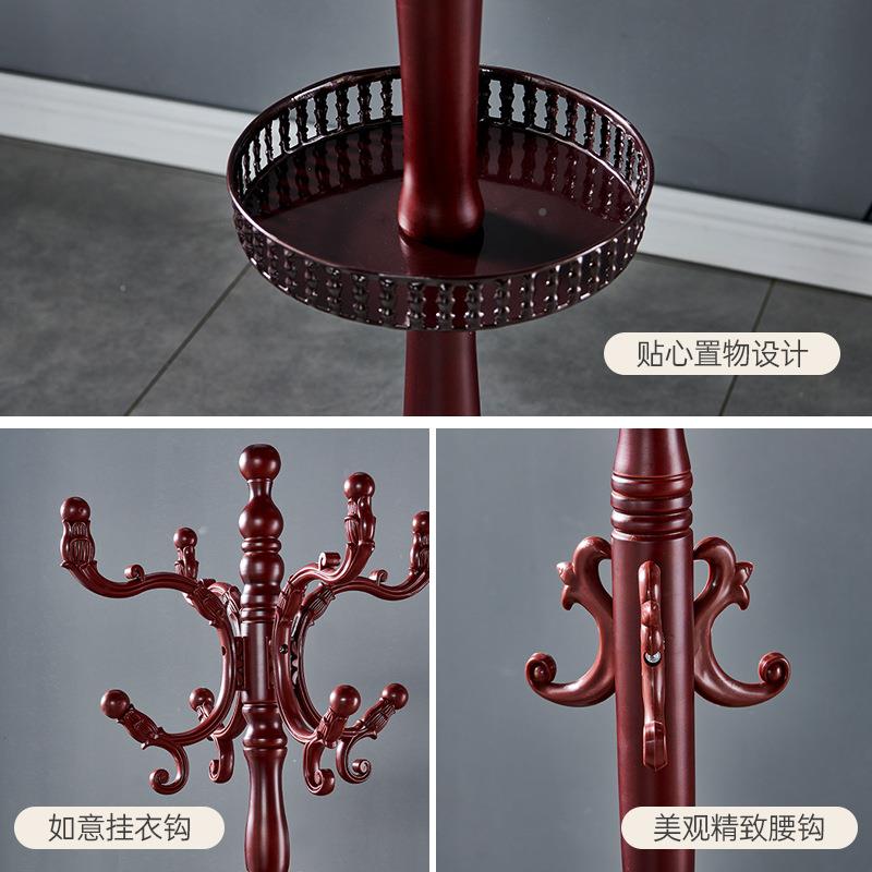 欧式子桦木衣新款实木帽架家用落地卧室衣服架单易杆立式简客厅物
