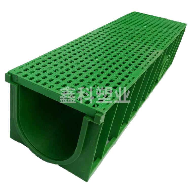 弧形料线性排水缝隙U-200盖板排水沟塑板U型格栅盖新料线性沟排水