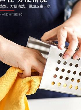 筷筒304不锈钢壁纳挂式沥水置物F9557SMM家用筷笼厨房勺子收盒筷