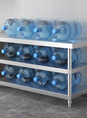 04不锈钢置物架工作台台2三层厨房操作台工作打桌荷台打3包面OUS