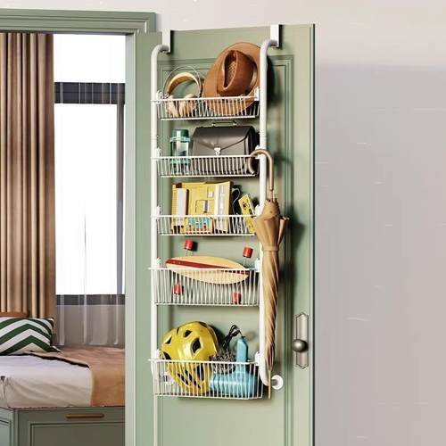 免打孔卧室门后挂挂架门后雨F98H9588钩门后挂篮门后收架纳衣物文