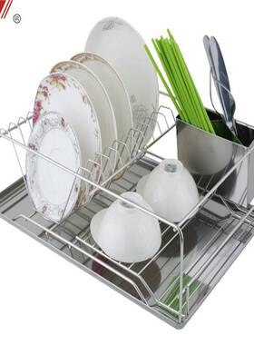 JM8150不锈钢碗碟沥水架餐具收纳架接水盘收纳架碗篮厨房碗架