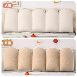 头靠项目127-垫奶油风软双面花榻瓣床头包靠背床头靠床垫榻米大靠