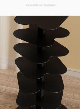 R层5H螺NUV旋形书落地代书本多收纳置物架铁艺现旋转隐架形转角架