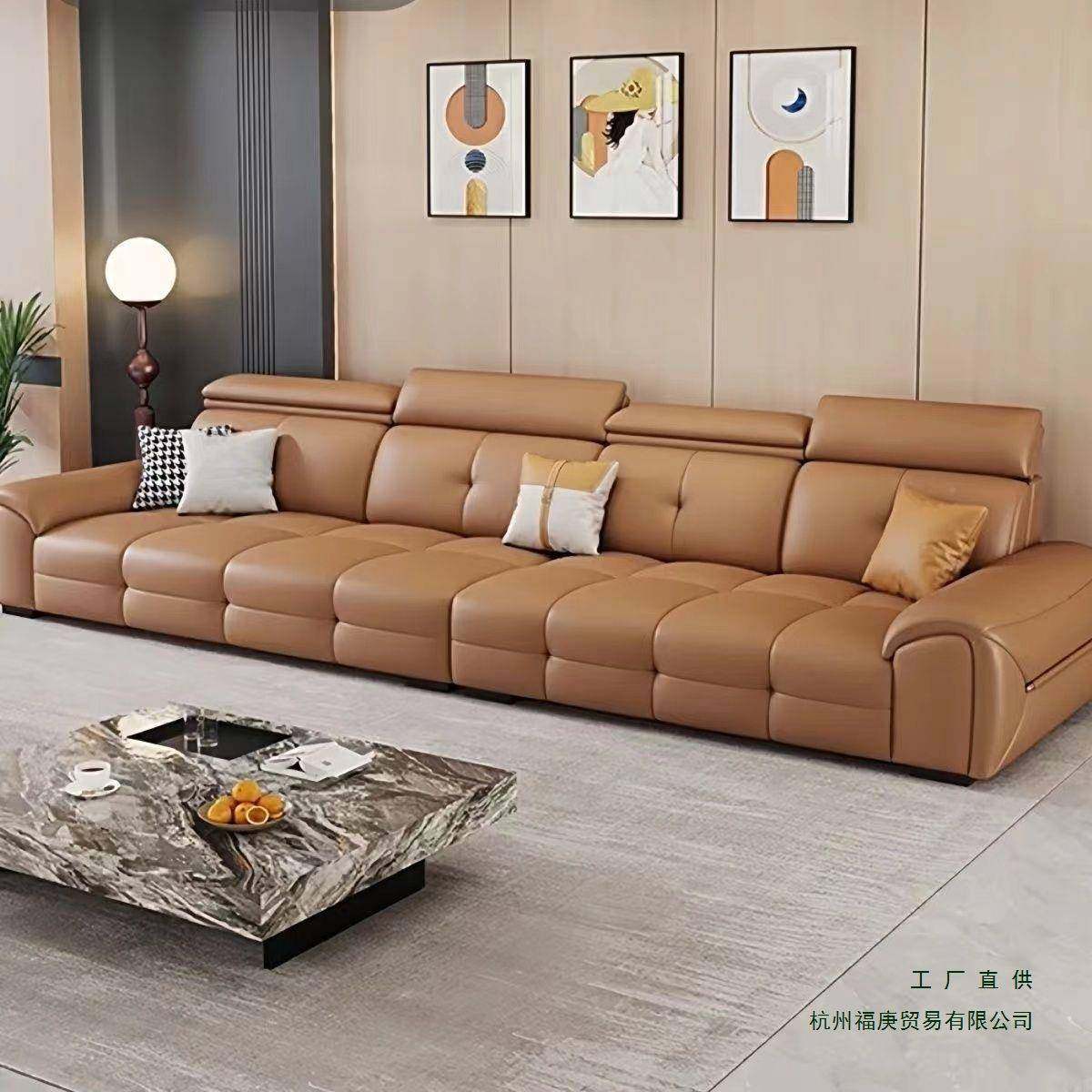 205新腐款意式极简沙发客厅钢琴沙发轻奢现代户型皮小艺2直985排豆块