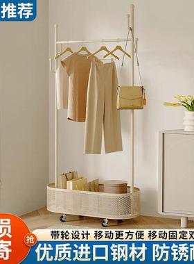 G3服V架轻奢带轮可厅移动衣帽客家用衣收纳架简易衣架卧565室落地