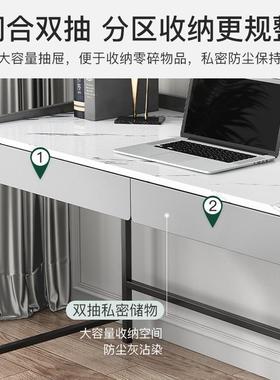 书桌用台60366式电脑桌子女生卧室家户型小简约轻现代办公桌奢写