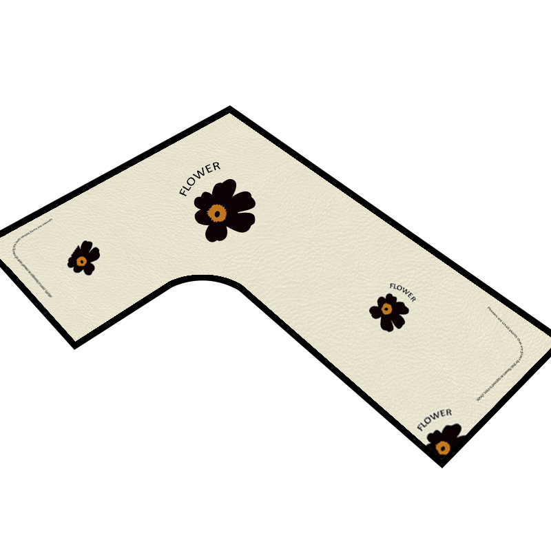 拐角书桌桌垫弧形办公p桌台面垫防水可擦l型写字台可裁剪硅胶桌布