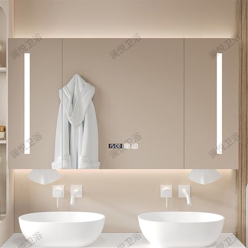 智能浴室镜柜卫生间镜子置物架一体式洗手台镜柜收纳柜子储物柜