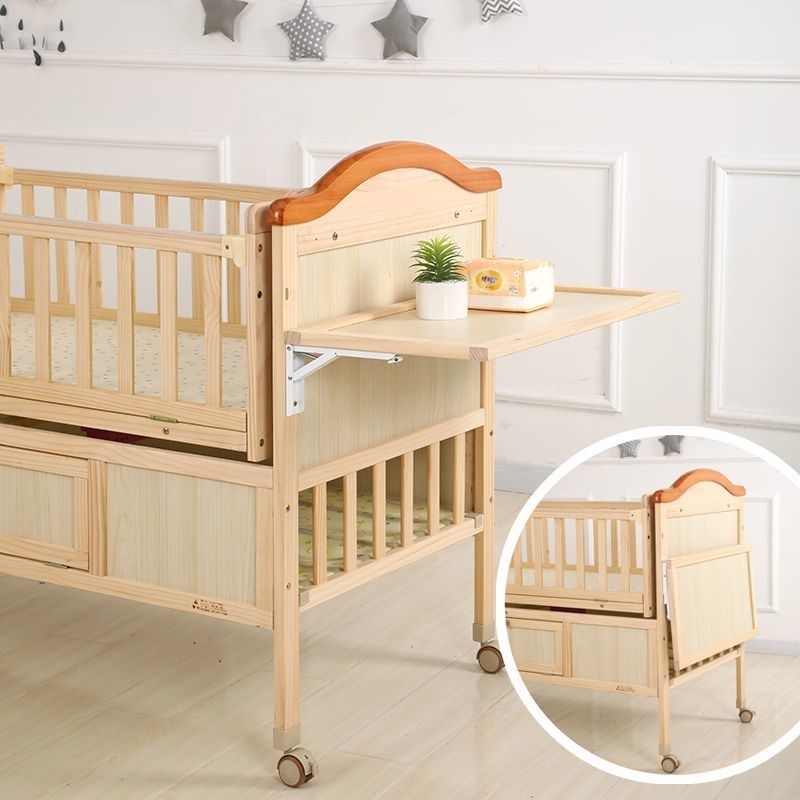 婴儿床电动摇篮床实木无漆自动摇晃宝宝床多功能新生儿床拼接大床