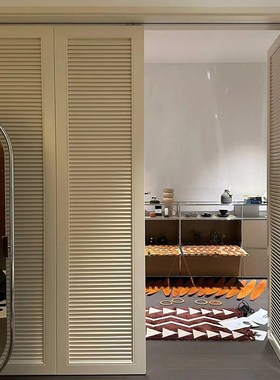 百叶门折叠门卧室阳台衣帽间隔断推拉门活动百叶衣柜门百叶折叠门