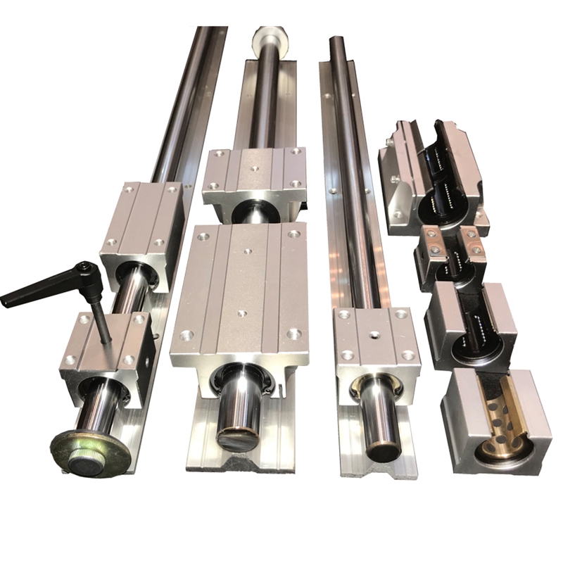 SBR导轨滑块 铝托光轴导q轨滑轨 圆柱直线滑道滑轮16/20/25/30/40