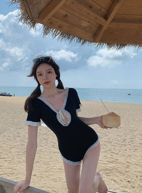 小个子泳衣xs码显瘦遮肚学生保守145/150cm矮个女连U体游泳衣xxs