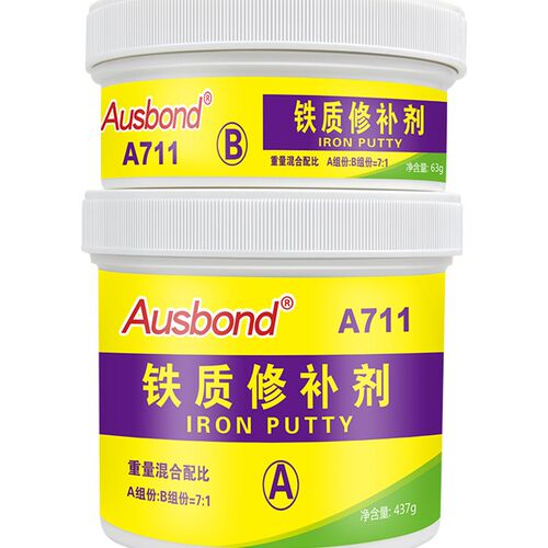 奥斯邦工业A711铁质修补剂耐高温铸造件修补胶替代焊接粘金属胶水