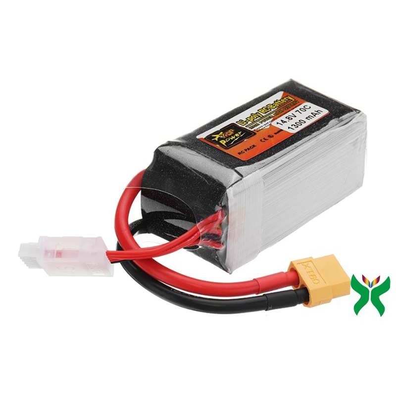 ZOP锂电池14.8V 1300mah 70C 4S Lipo电池XT60 FPV遥控无人高倍率