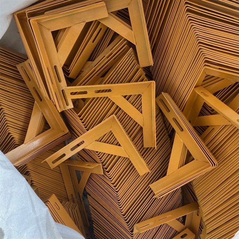 黄漆管道支架天燃气管道支架三角托架L型M支架喷塑支架通用支架