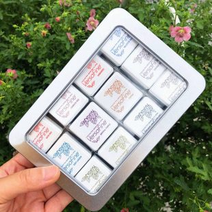 开窗铁盒 高细复古单方as印台盒子礼物装饰盒小印泥盒工具收纳盒