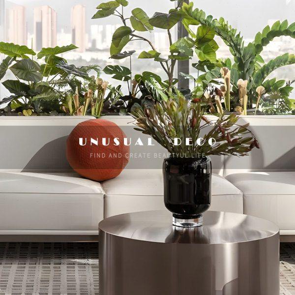 欧式轻奢现代黑色玻璃花瓶摆件样板房售楼处软装家居饰品桌面摆件,家居饰品,花瓶,淘宝优惠券,粉丝福利购,淘宝优惠卷