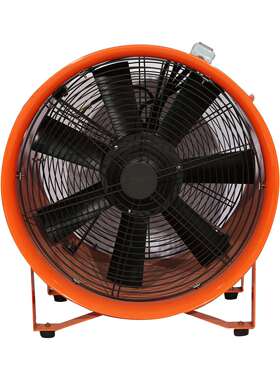 LU10寸橙色手提风机管道除尘通风换气便捷式大功率手提风机