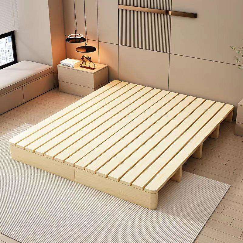 实木骨架日式地台落地式榻榻米折叠床出租房双人卧室木板床厂家