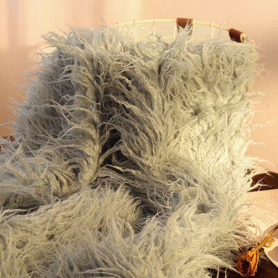 新款儿童摄影长毛毯道具影楼宝宝拍照新生儿婴儿周岁白色背景毯子