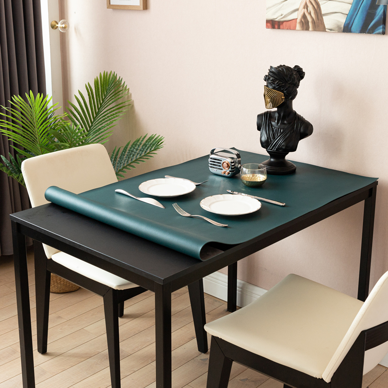 现代简约纯色轻奢l防水防油防烫餐桌垫茶几垫多色可选桌布皮革桌