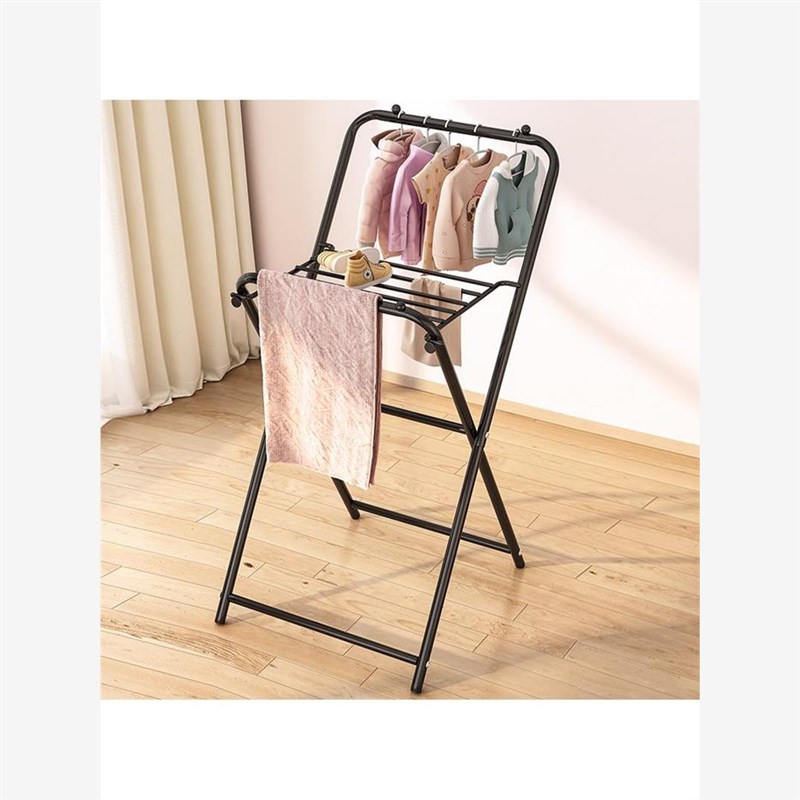 【枫叶智选】折叠j阳台晒衣架折叠家用挂衣架子落地取暖器小型烘