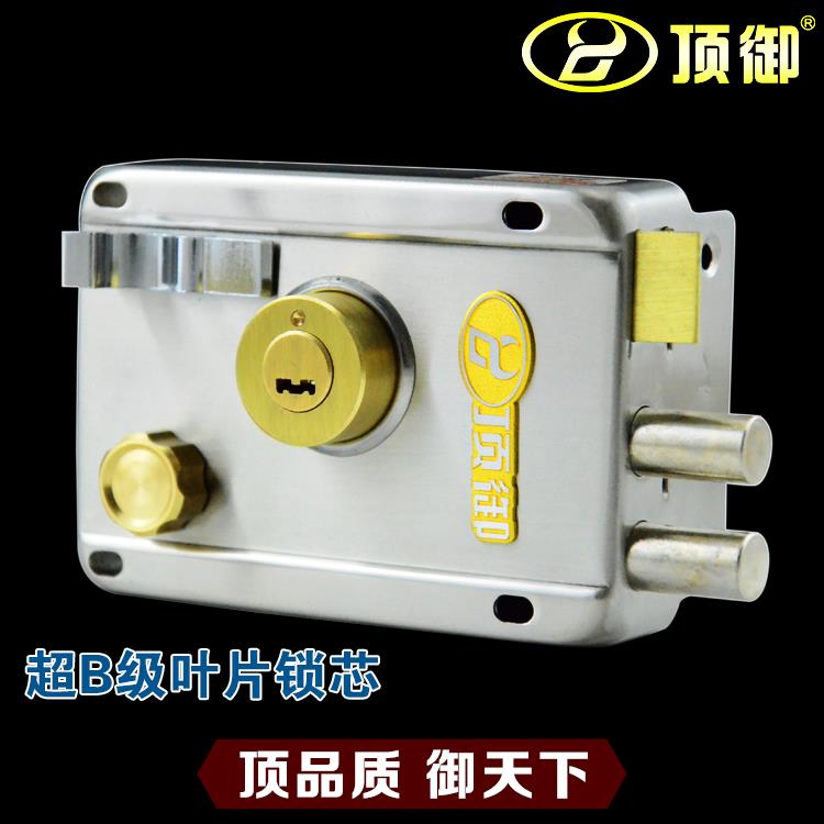 顶御老式外装门锁不锈钢大门锁铁门锁宿舍门锁防盗门锁室内外