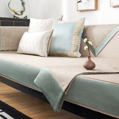 中式沙发垫禅意中国风防滑四季通用沙发巾靠背巾新中式沙发垫套罩,居家布艺,沙发垫,淘宝优惠券,粉丝福利购,淘宝优惠卷