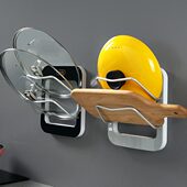 锅盖架菜板架子壁挂式 案板放置置物架 免打孔厨房收纳神器放砧板