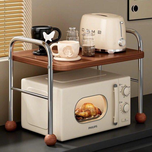 中古微波炉置物架多功能厨房家用放电饭煲锅一体收纳支架台面烤箱,收纳整理,书桌收纳置物架,淘宝优惠券,粉丝福利购,淘宝优惠卷