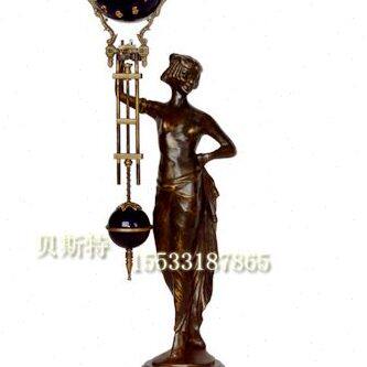 钟表 机械纯铜 摇表 古典欧式西洋 摇摆钟 仿古做旧 家居摆件软装