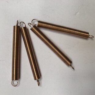 带钩铜拉簧拉伸拉力精密弹簧导电铜丝弹簧1米长定做铜压簧铜扭簧