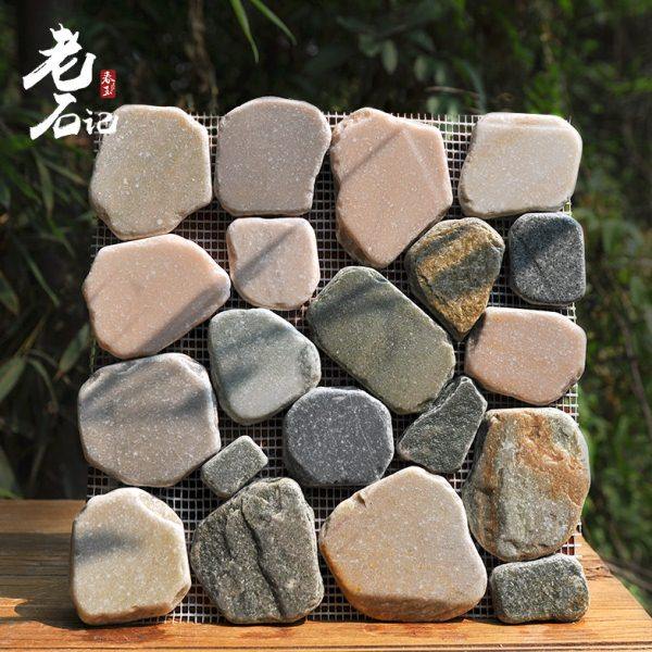 田园鹅卵石马赛克防滑地砖浴室鱼池背景墙砖庭院水池阳台地面瓷砖