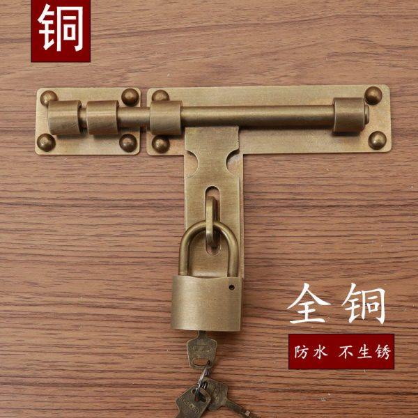 中式纯铜插销仿古明装门栓锁扣庭院户外老式木门闩挂锁搭扣免打孔,基础建材,明插销,淘宝优惠券,粉丝福利购,淘宝优惠卷