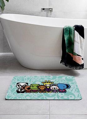 新款babymilo安逸猿富猴子硅藻泥软垫吸水地垫浴室防滑吸水速干