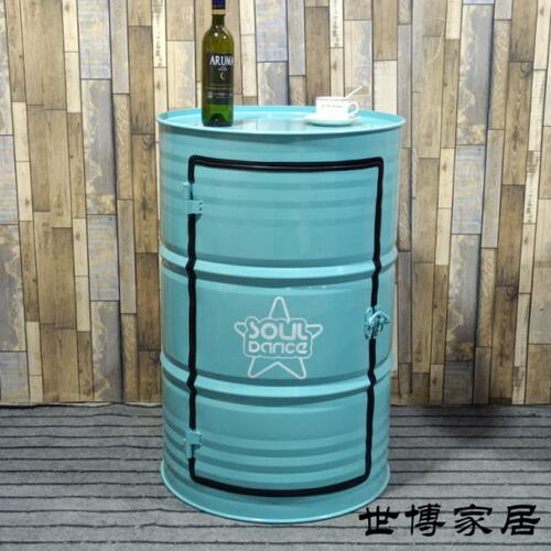 油桶改造酒吧桌LOFT储藏柜商用创意复古吧台桌个性装饰成列收纳柜